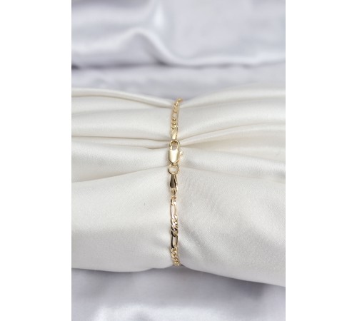 14K Gold Renk Kaplama Minimal Zincir Model CM Kadın Bileklik - TJ-BB8137