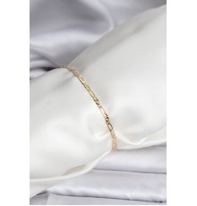 14K Gold Renk Kaplama Minimal Zincir Model CM Kadın Bileklik - TJ-BB8137