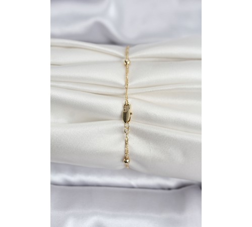 14K Gold Renk Kaplama Topçuklu Model CM Kadın Bileklik - TJ-BB8138