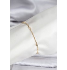 14K Gold Renk Kaplama Topçuklu Model CM Kadın Bileklik - TJ-BB8138