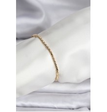 14K Gold Renk Kaplama Zincirli Model CM Kadın Bileklik - TJ-BB8139