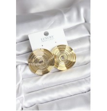 Pirinç Gold Renk Circle Model Kadın Küpe - TJ-BKP11435