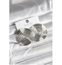 Pirinç Gümüş Renk Circle Model Kadın Küpe - TJ-BKP11436