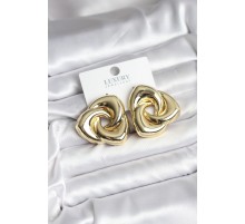 Pirinç Gold Renk Geometrik Vintage Kadın Küpe - TJ-BKP11437