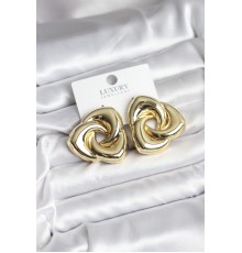 Pirinç Gold Renk Geometrik Vintage Kadın Küpe - TJ-BKP11437