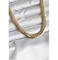 14K Gold Renk Kaplama Zincir Modelli CM Kadın Kolye - TJ-BKO10727