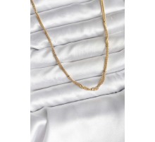 14K Gold Renk Kaplama Topçuk Zincirli Model CM Kadın Kolye - TJ-BKO10734