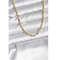 14K Gold Renk Kaplama Ezme Yılan Zincir Model CM Kadın Kolye - TJ-BKO10735