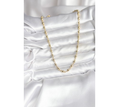 14K Gold Renk Kaplama Topçuklu Zincir Model CM Kadın Kolye - TJ-BKO10736