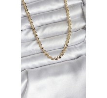 14K Gold Renk Kaplama Zincir Model CM Kadın Kolye - TJ-BKO10738