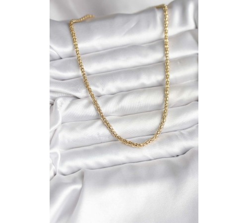 14K Gold Renk Kaplama Boru Zincir Model CM Kadın Kolye - TJ-BKO10740