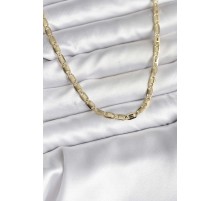 14K Gold Renk Kaplama Plaka Ezme Model Zincirli CM Kadın Kolye - TJ-BKO10743