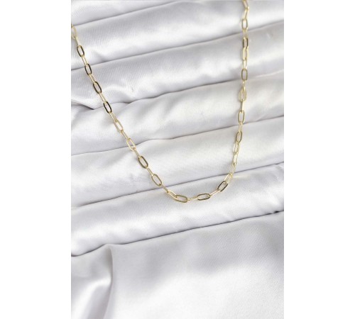 14K Gold Renk Kaplama Ataç Zincir Model CM Kadın Kolye - TJ-BKO10744