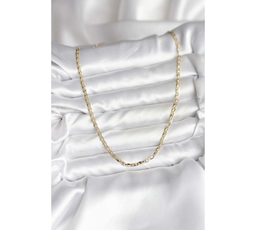 14K Gold Renk Kaplama Ezme Zincir Model CM Kadın Kolye - TJ-BKO10745