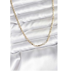 14K Gold Renk Kaplama Ezme Zincir Model CM Kadın Kolye - TJ-BKO10745