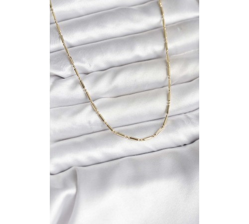 14K Gold Renk Kaplama Zincir Model CM Kadın Kolye - TJ-BKO10746