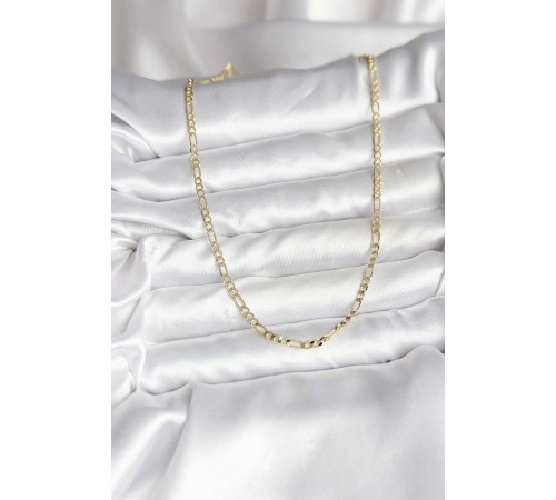 14K Gold Renk Kaplama Kuşgözü Zincir Model Pirinç CM Kadın Kolye - TJ-BKO10749