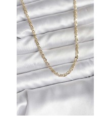 14K Gold Renk Kaplama Ezme Plaka Model CM Kadın Kolye - TJ-BKO10750