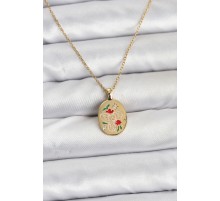 316L Çelik Zincir Gold Renk Fil Figürlü Kadın Kolye - TJ-BKO10754