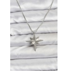316L Çelik Zincir Gümüş Renk Kutup Yıldızı Model 60 cm Zincir Kadın Kolye - TJ-BKO10758