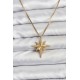 316L Çelik Zincir Gold Renk Kutup Yıldızı Model 60 cm Zincir Kadın Kolye - TJ-BKO10759