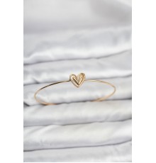 Kalp Model Gold Renk Bileklik - TJ-BB8143