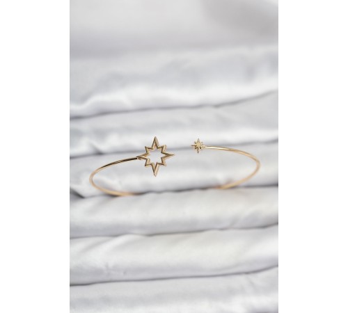 Kutup Yıldızı Model Gold Renk Bileklik - TJ-BB8144