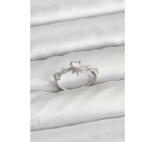 Gümüş Renk Pirinç Yıldız Model Kadın Yüzük - TJ-BYK3912