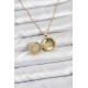 316L Çelik Zincir Gold Renk Kutup Yıldızı Kapaklı Model Kadın Kolye - TJ-BKO10773