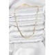 316L Çelik Zincir Gold Renk Ezme Zincir Model  45 cm Kadın Kolye - TJ-BKO10777