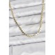 316L Çelik Zincir Gold Renk Ezme Zincir Model  45 cm Kadın Kolye - TJ-BKO10777