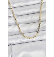 316L Çelik Zincir Gold Renk Ezme Zincir Model 65 cm Kadın Kolye - TJ-BKO10778