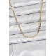 316L Çelik Zincir Gold Renk Ezme Zincir Model 65 cm Kadın Kolye - TJ-BKO10778