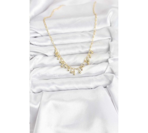 316L Çelik Zincir Gold Renk Kadın Kolye - TJ-BKO10786