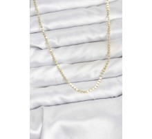 316L Çelik Gold Renk İnce Ezme Zincir Kadın Kolye - TJ-BKO10791