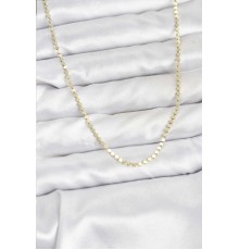 316L Çelik Gold Renk İnce Ezme Zincir Kadın Kolye - TJ-BKO10791