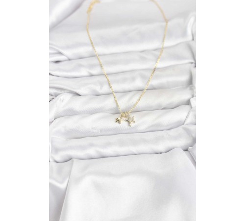 Pirinç Gold Renk Yıldız Minimal Kadın Kolye - TJ-BKO10797