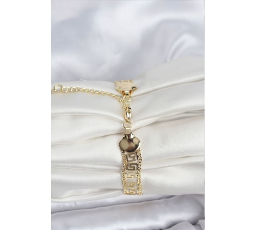 316L Çelik Gold Renk Labirent Model Kadın Bileklik - TJ-BB8158