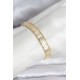 316L Çelik Gold Renk Labirent Model Kadın Bileklik - TJ-BB8158