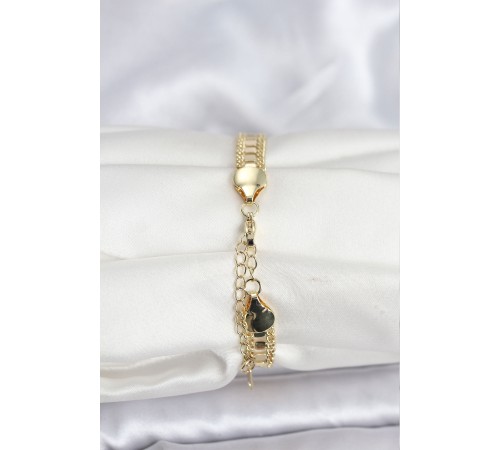 316L Çelik Gold Renk Pullu Zincir Model Kadın Bileklik - TJ-BB8159