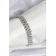 Gümüş Renk Pirinç Cuba Chain Gurmet Bileklik - TJ-BB8161