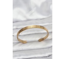 316L Çelik Gold Renk Ayetel Kürsi Yazılı Bileklik - TJ-BB8162