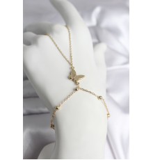 316L Çelik Gold Renk Kelebek Model Kadın Şahmeran - TJ-SN732