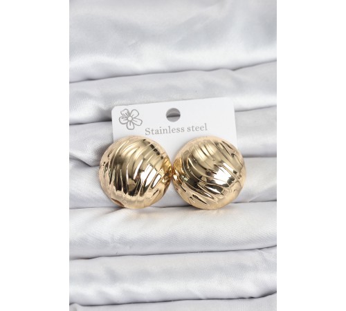 316L Çelik Gold Renk Vintage Kadın Küpe - TJ-BKP11503