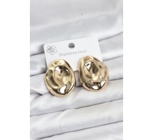 316L Çelik Gold Renk Vintage Model Kadın Küpe - TJ-BKP11580