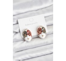 Maske Model Pirinç Kadın Küpe - TJ-BKP11589