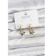 Zirkon Taşlı Pirinç Kadın Göçmen Küpesi - TJ-BKP11599