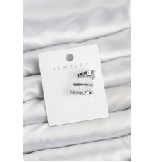 Gümüş Renk Zirkon Taşlı Pirinç Kıkırdak Küpe - TJ-BKP11614