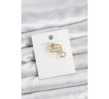 Gold Renk Zirkon Taşlı Yıldız Model Kıkırdak Earcuff Küpe - TJ-BKP11615