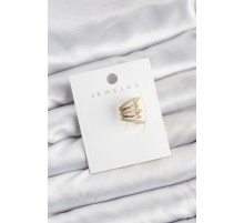 Gold Renk Pirinç Zirkon Taşlı Kıkırdak Earcuff Küpe - TJ-BKP11619